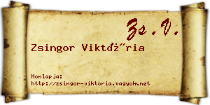 Zsingor Viktória névjegykártya